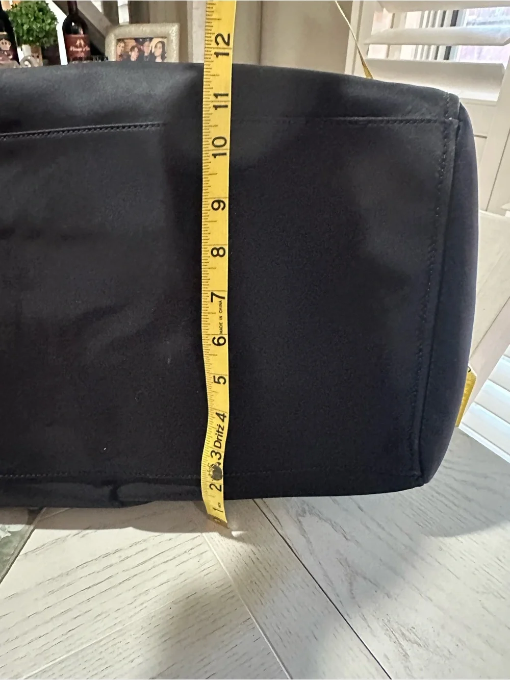 kate spade black nylon duffel with gold hardware
